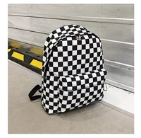 2022 unisex plaid nylon female travel daypack laptop backpack book schoolbags feminina school casual rucksack women bag rugzak