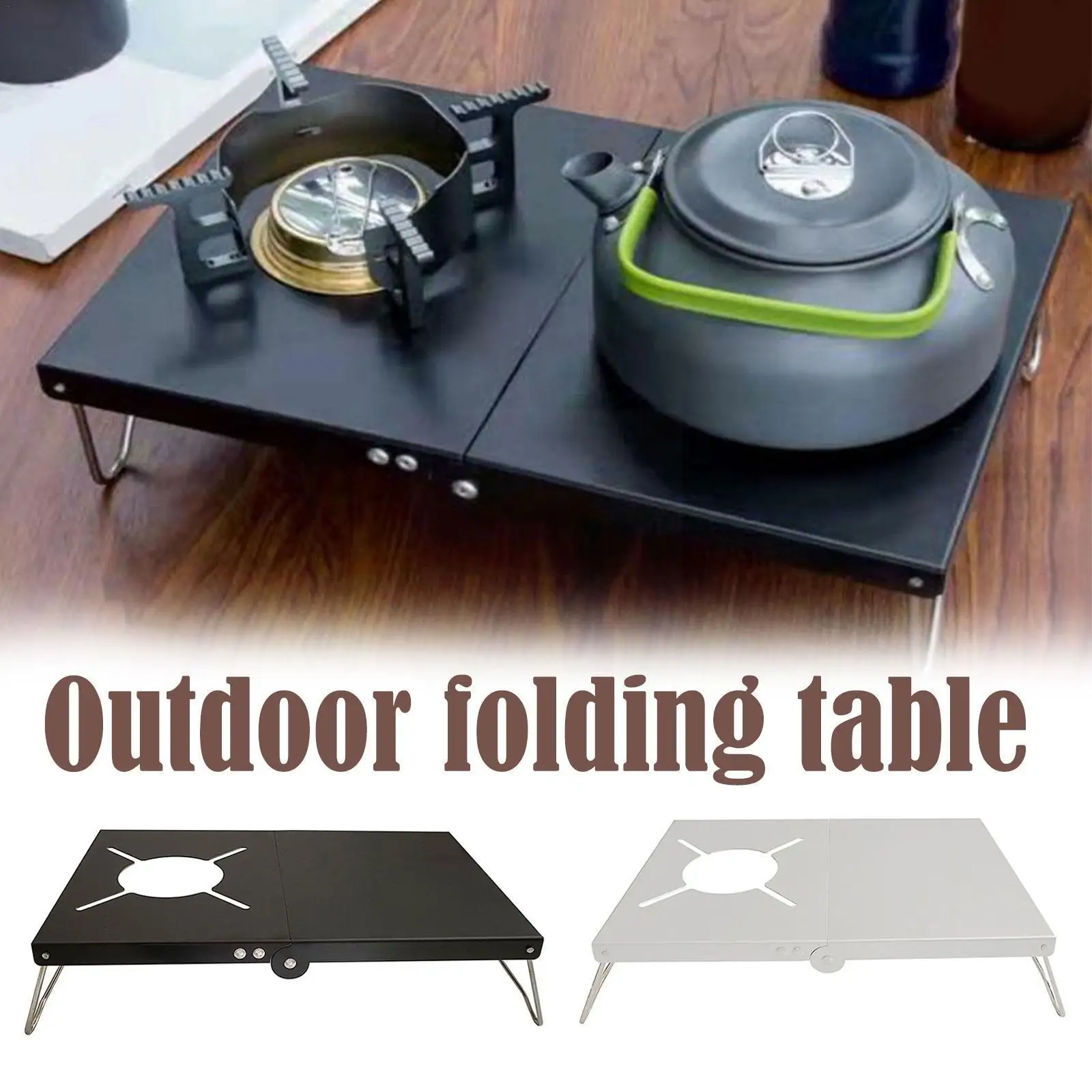 

Outdoor Camping Spider Stove Table Portable Aluminum Folding Picnic Storage Alloy Bracket Table Stove Stove Gas Mini Table R3W4