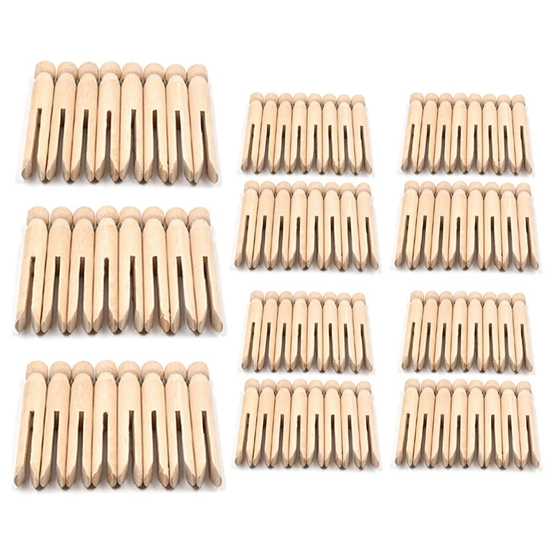 

Wood Clothes Pins Pegs Old School 100 Count Round Clothespins Weather Resistant Peg Dolls Traditional Peg