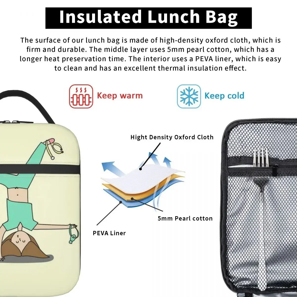 Изолированная сумка для ланча охлаждающий контейнер еды сумка-тоут врачей