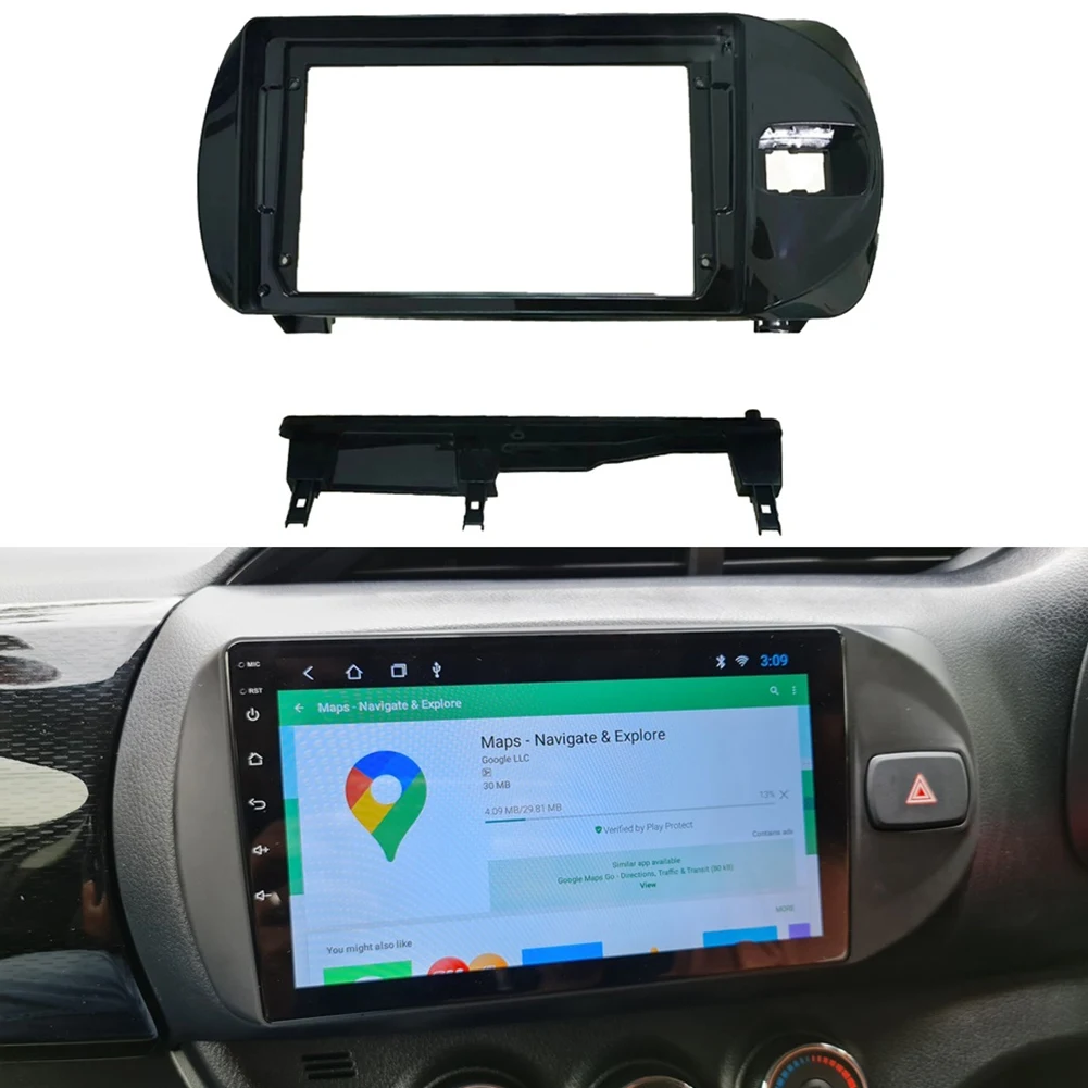 

Car Radio Fascia for Toyota Vitz 3 2014-2020 DVD Stereo Frame Plate Adapter Mounting Dash Installation Bezel Trim Kit