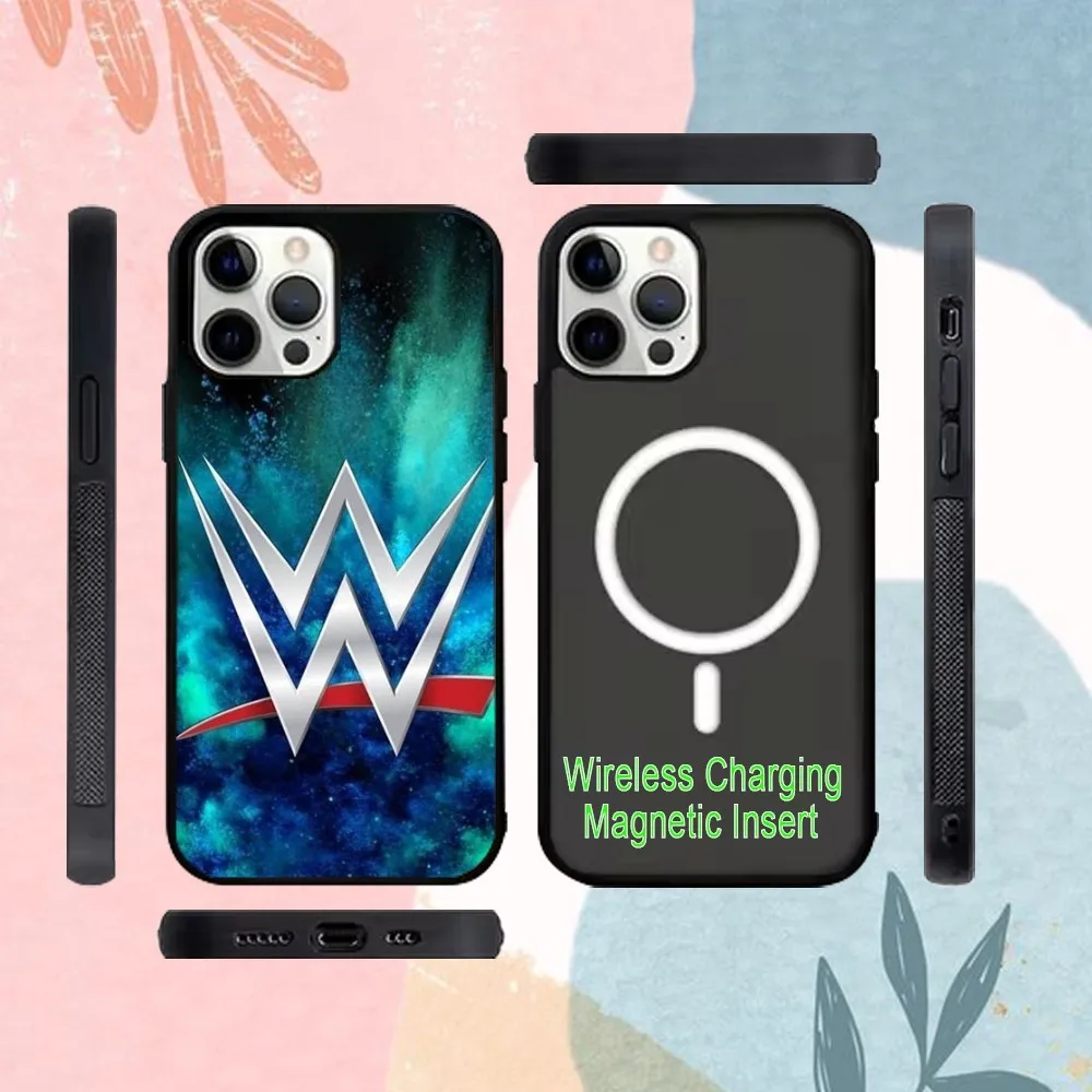 Чехол WWE S-Shield для телефона IPhone 15 14 13 Pro Max 11 12 Mini Alex зеркальный чехол беспроводной