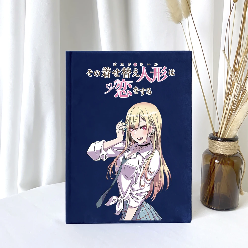 

Anime My Dress-Up Darling Kitagawa Marin Cosplay Velvet Notebook Jotter Student Note Pad Book School Supplies Sketchbook Gift