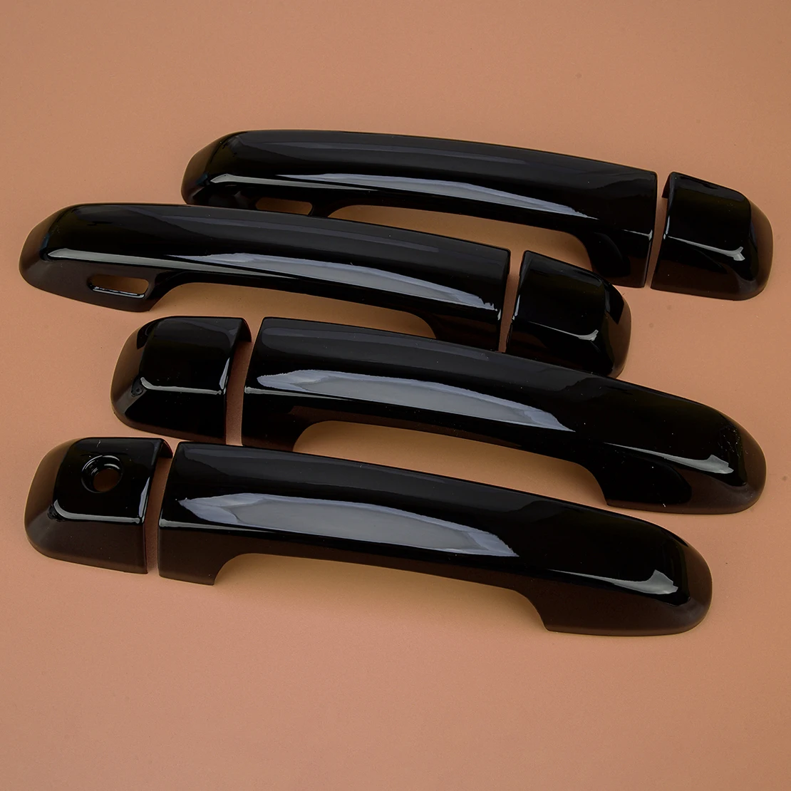 

1 Set Car Exterior Front Rear Left Right Door Handle Trim Cover Fit for Lexus GX 460 2010 2011 2012 2013-2022 Glossy Black ABS