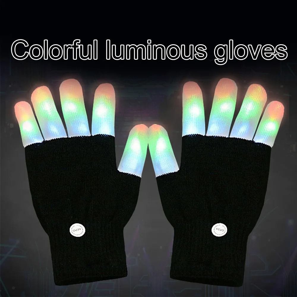 

LED Glow Glove Rave Light Flashing Magic Gloves Glow Light Up Finger Tip Lighting Party Supplies For Kids Birthday Party Toys