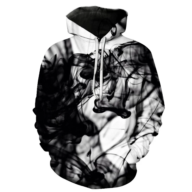 

Ink theme men's 3D printing hoodeds sweatshirt creative pattern holiday fashion hoodie autumn and winter fashion hooded pullover