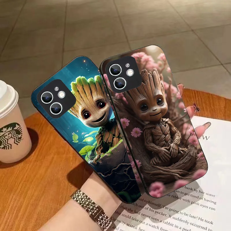 Черный силиконовый чехол WD-9 Groot для Redmi 6 6A 7 7A 8 8A 9 9A 9C 9T 10A 10V 10 Power