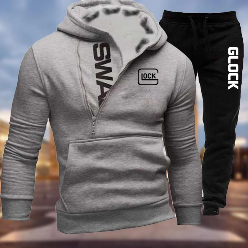 Мужской спортивный костюм из 2 предметов толстовка с капюшоном и спортивные