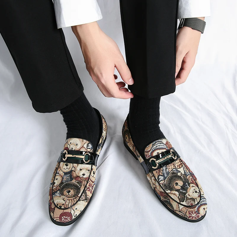 Весенняя Мужская обувь с одной ногой Корейская версия модные и универсальные