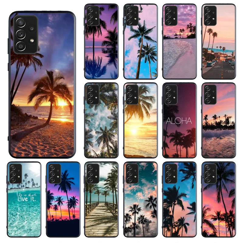 

Palm Summer Beach Sea Phone Case for Samsung Galaxy A13 A22 A12 A32 A71 A11 A21S A33 A52 A72 A51 A50 A70 A31 M31