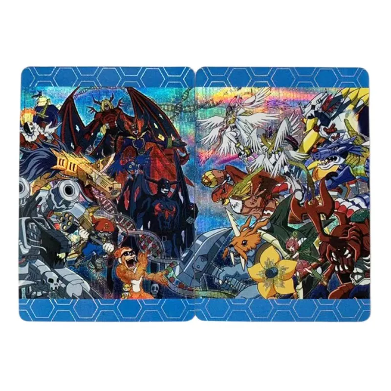 

2 шт./набор, анимационные персонажи Digimon Adventure Zudomon War grey mon Metal Garurumon Flash Card Classics аниме коллекционные карты
