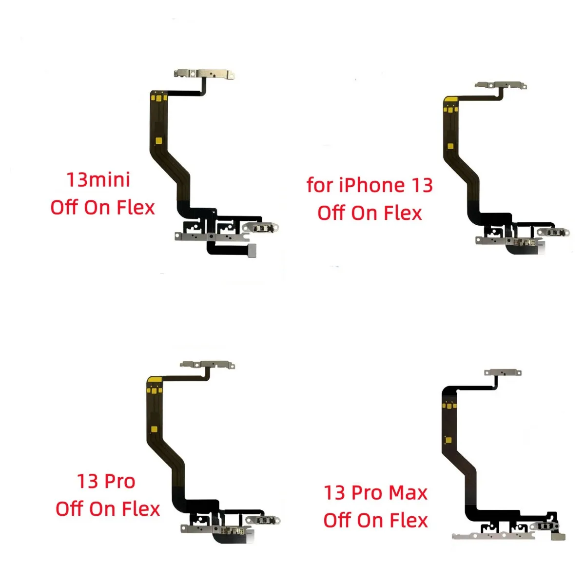 

10pcs/lot Power Button On Off Flex Cable For iPhone 13 Pro Max 13Mini Phone Power Flex Part Tool Replace