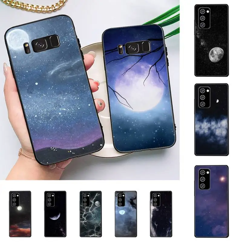 

Moon Light Clouds Stars Mirror Phone Case For Samsung Galaxy Note 10Pro Note 20ultra note20 note10lite M30S