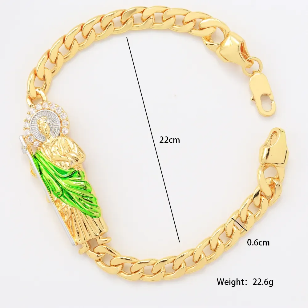 Самый популярный христианский ламинированный браслет из 14-каратного золота