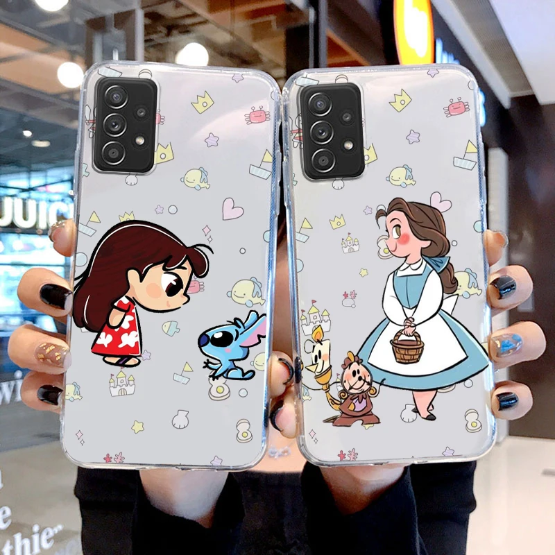 

Princess Cute For Samsung Galaxy A04 A04E A42 A12 A02S A91 A81 A71 A51 A41 A31 A21 Soft Transparent Phone Case Coque Capa Fundas