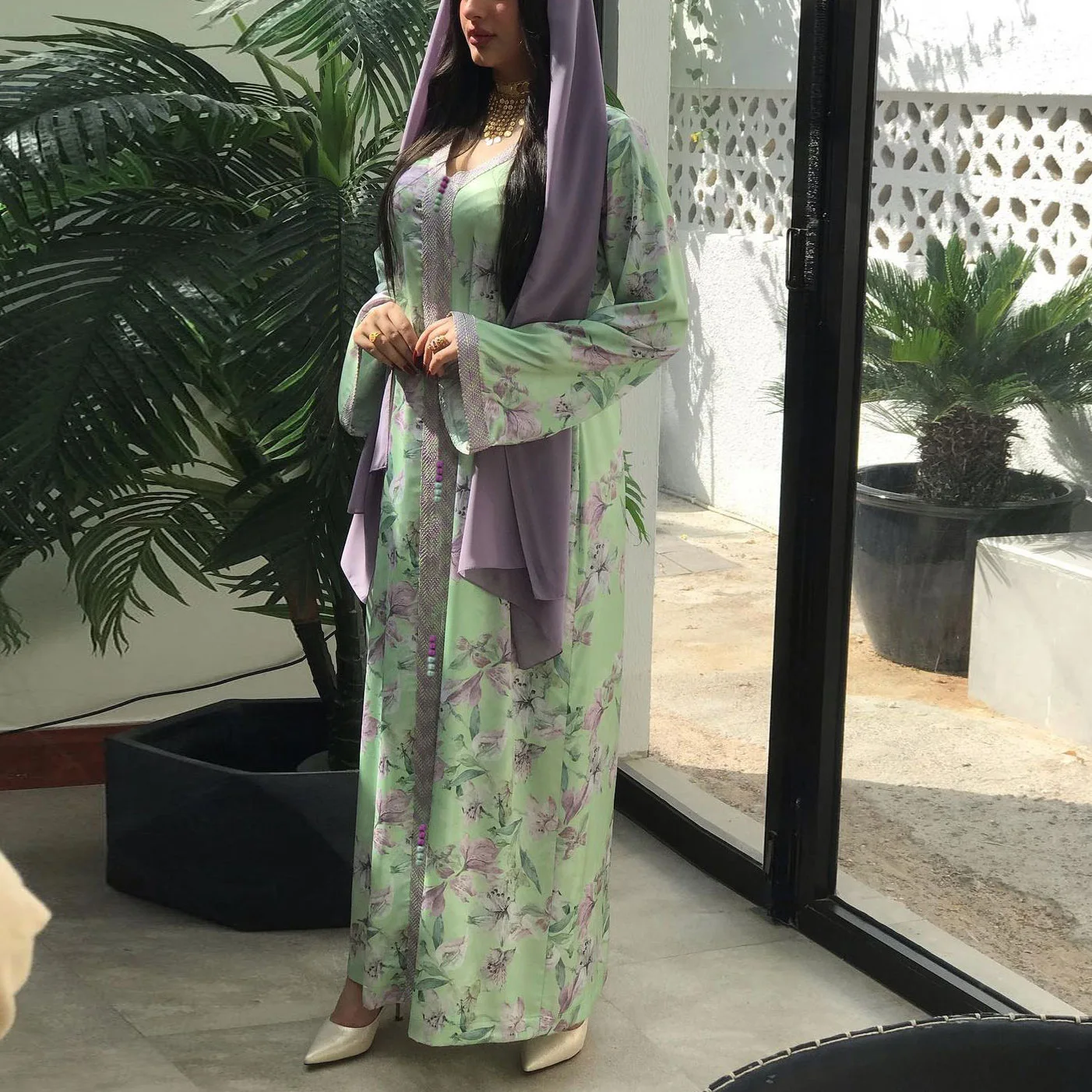 Morocco Muslim Abaya Dress Women Elegant Kaftan Prayer Abayas Ramadan Dubai Turkey Islam Robe Longue Musulmane Vestido Largos