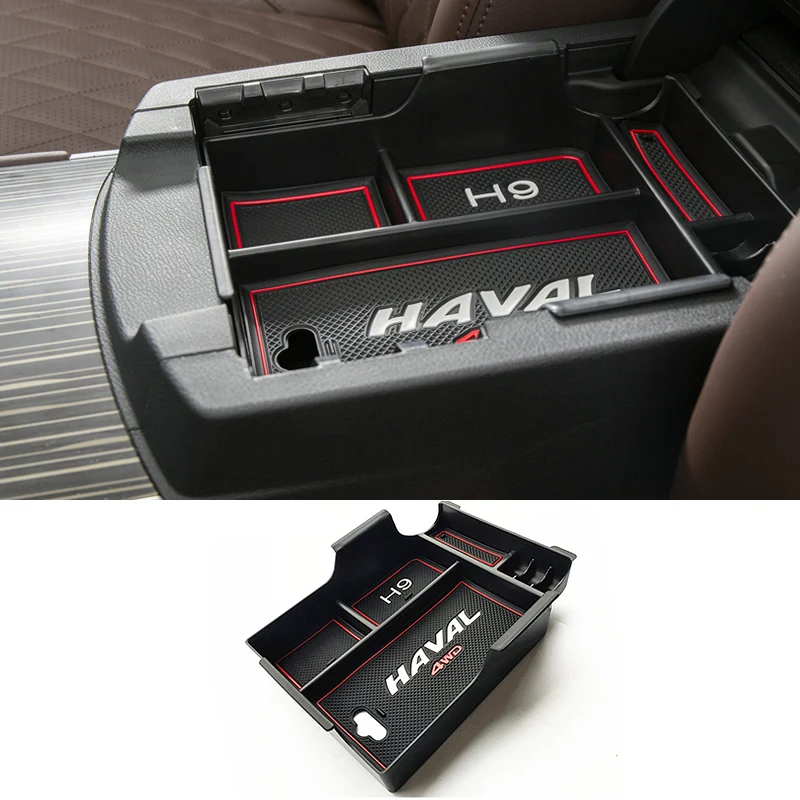

Car Center Armrest Plate Storage Box Cover for Great Wall Haval H9 2015 2016 2017 2018 2019 2020 2021 Accessories Case Stray