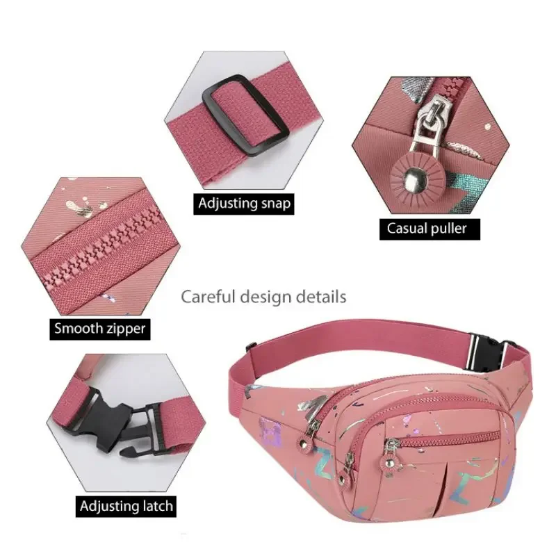 Женская поясная сумка на молнии нагрудная женская для денег дорожная плечо