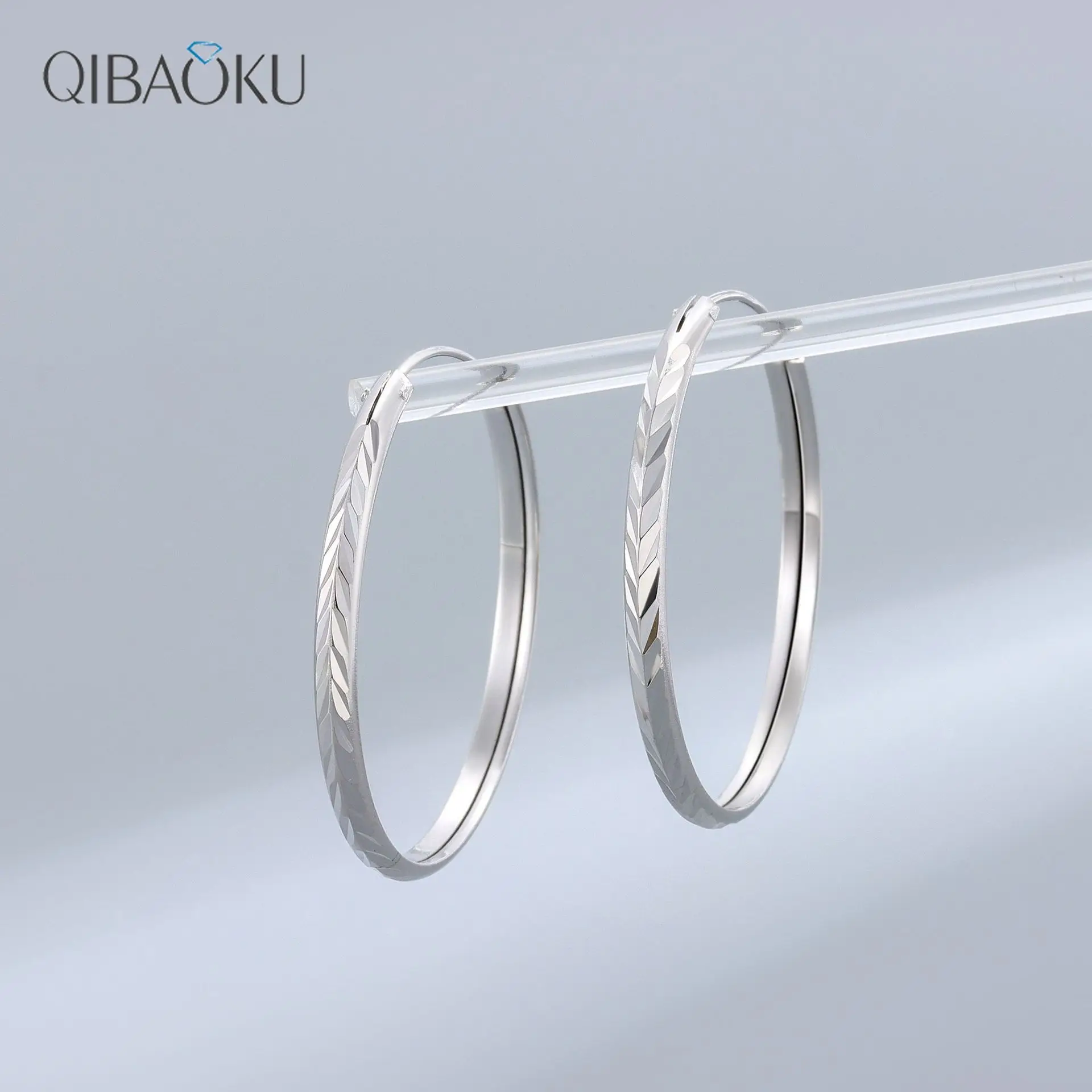 

100% Real Sterling Silver 925 Fashion Women Huge Hoop Earrings Thin Earrings Large Round Ear Jewelry Gift for Lady Girl