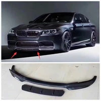 fits for bmw 5 series f10f18 2014 2015 2016 2017 real carbon fiber bumper front lip splitter diffuser lip spoiler