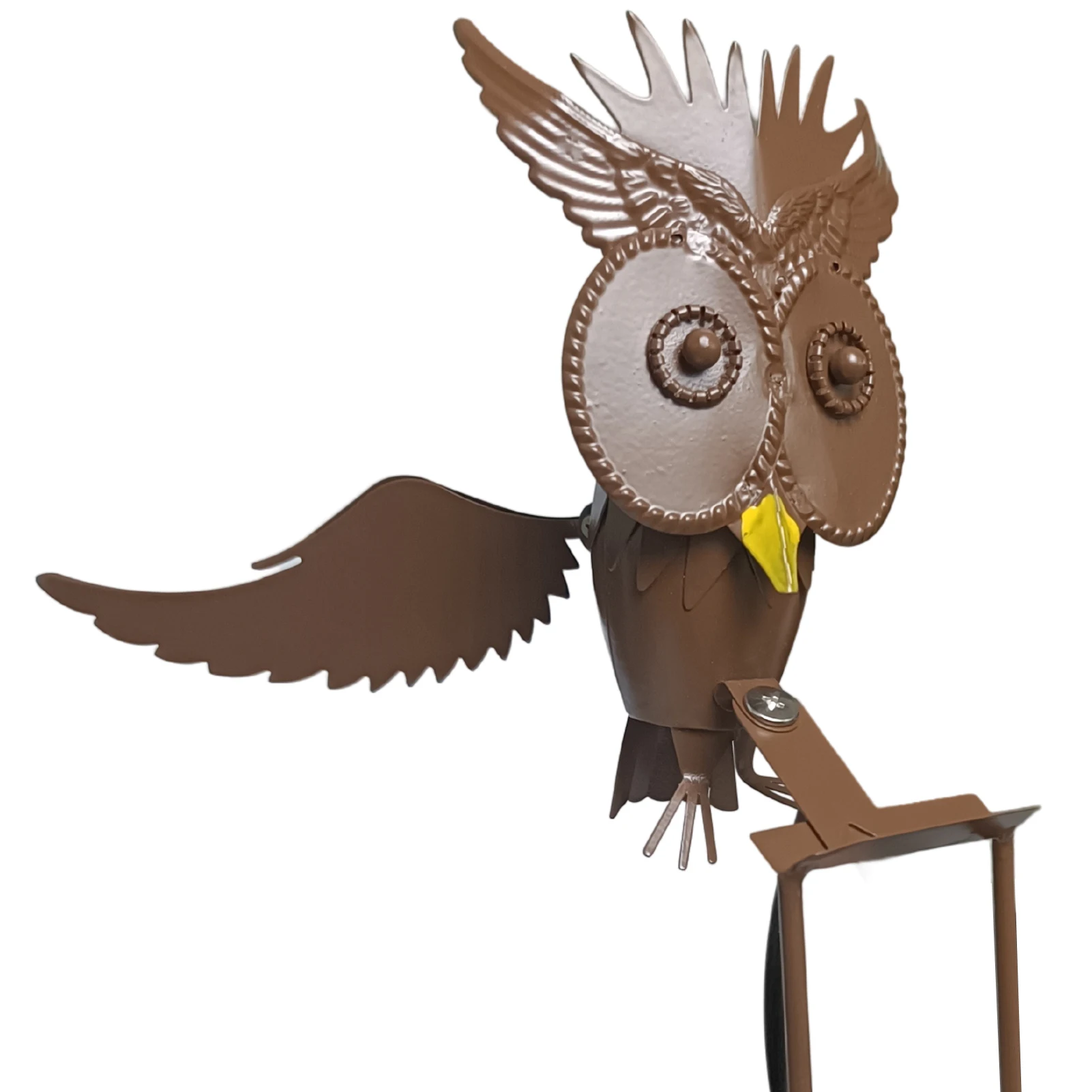 

Имитация металлического садового колышка птица сова Съемная 5.5x9.8in реалистичный ветряной Спиннер для улицы сада двора декоративное украшен...