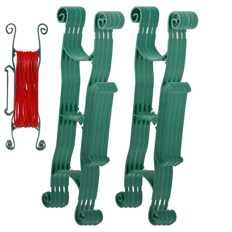 

Праздничная гирлянда, яркая зеленая элегантная елка, фотосессия, держатель для рождественской лампы, обмоточное устройство для лампы