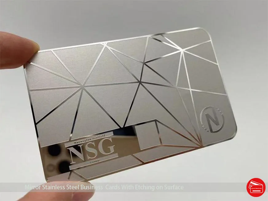 Mirror Silver Metal Business Cards Novel Design CEO Cards Sales Tool Improve Sales Performance