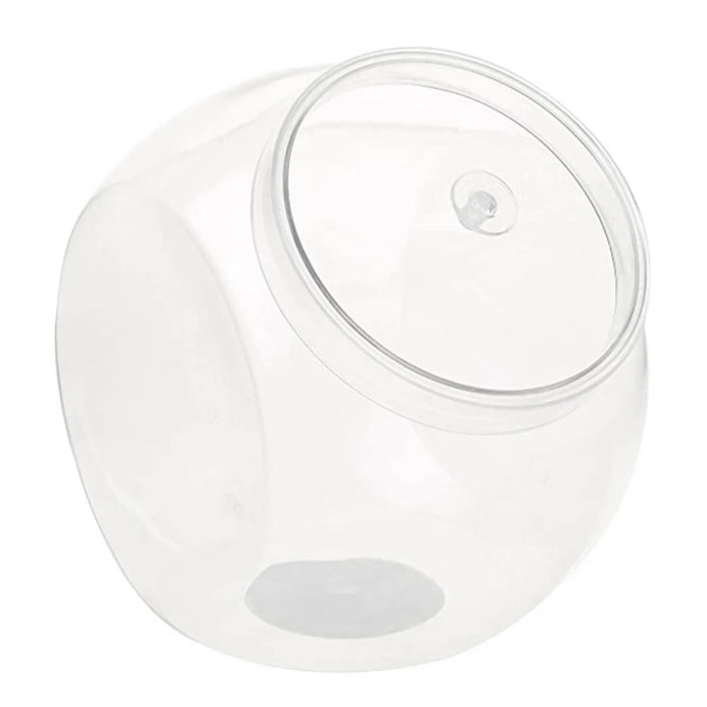 

2.3L Cookie Non Slip Durable PET Plastic Storage Jar Transparent Wide Mouth Snacks With Lid For Party Desktop Candy Container