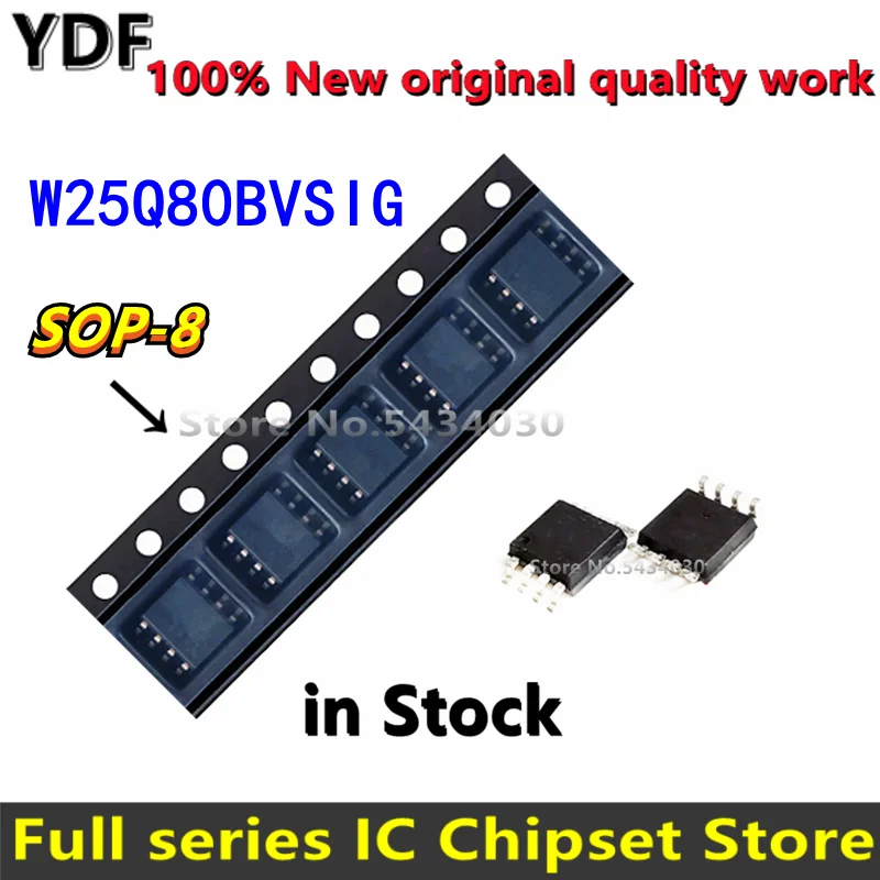 (10-20 шт.) 100% новый набор микросхем 25Q80BVSIG W25Q80BVSIG 25Q80 sop-8 | Электронные компоненты и
