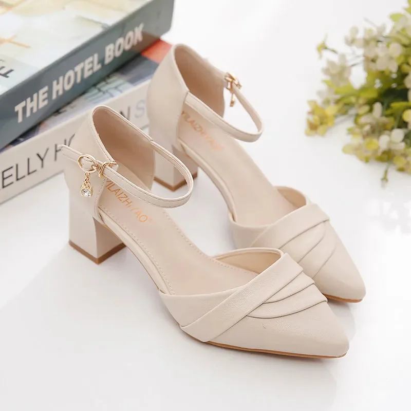 

Женские классические туфли-лодочки из ПУ кожи, с острым носком