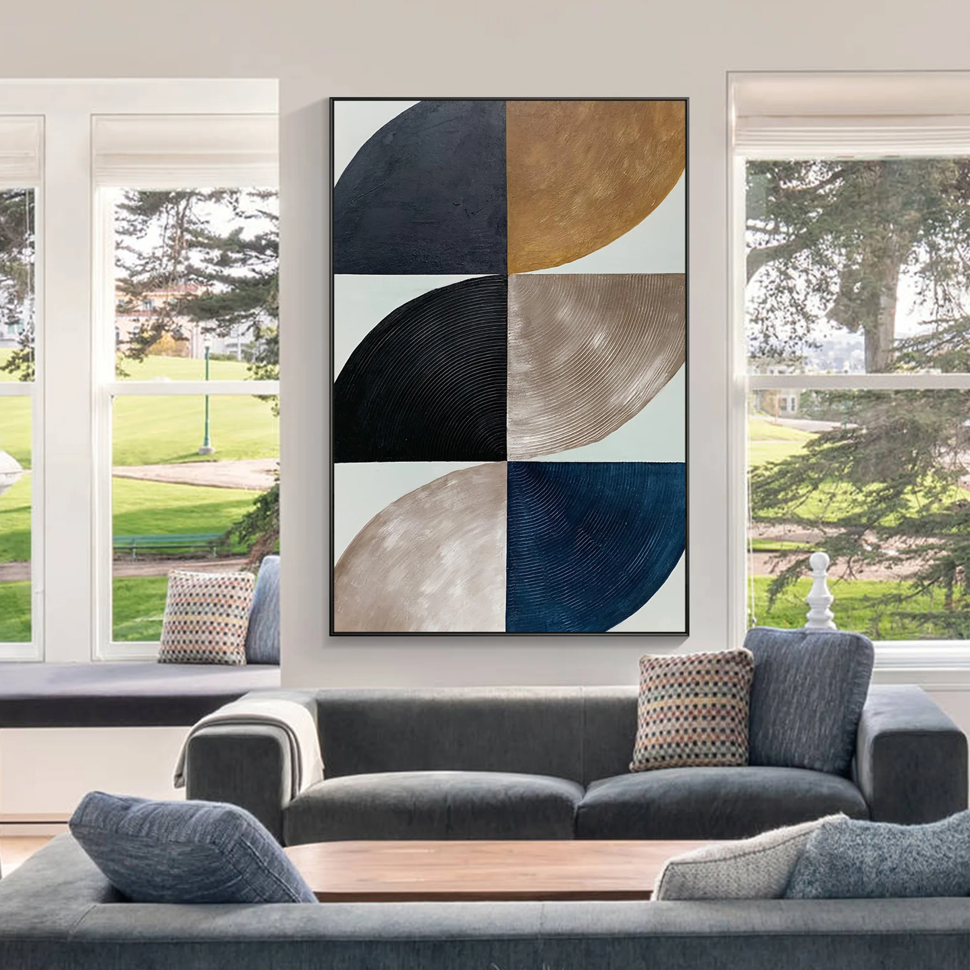 

Brown Black Acrylic Abstract Textured Painting On Canvas Wall Art Large Wall Art Home Decoration Living Room Decor