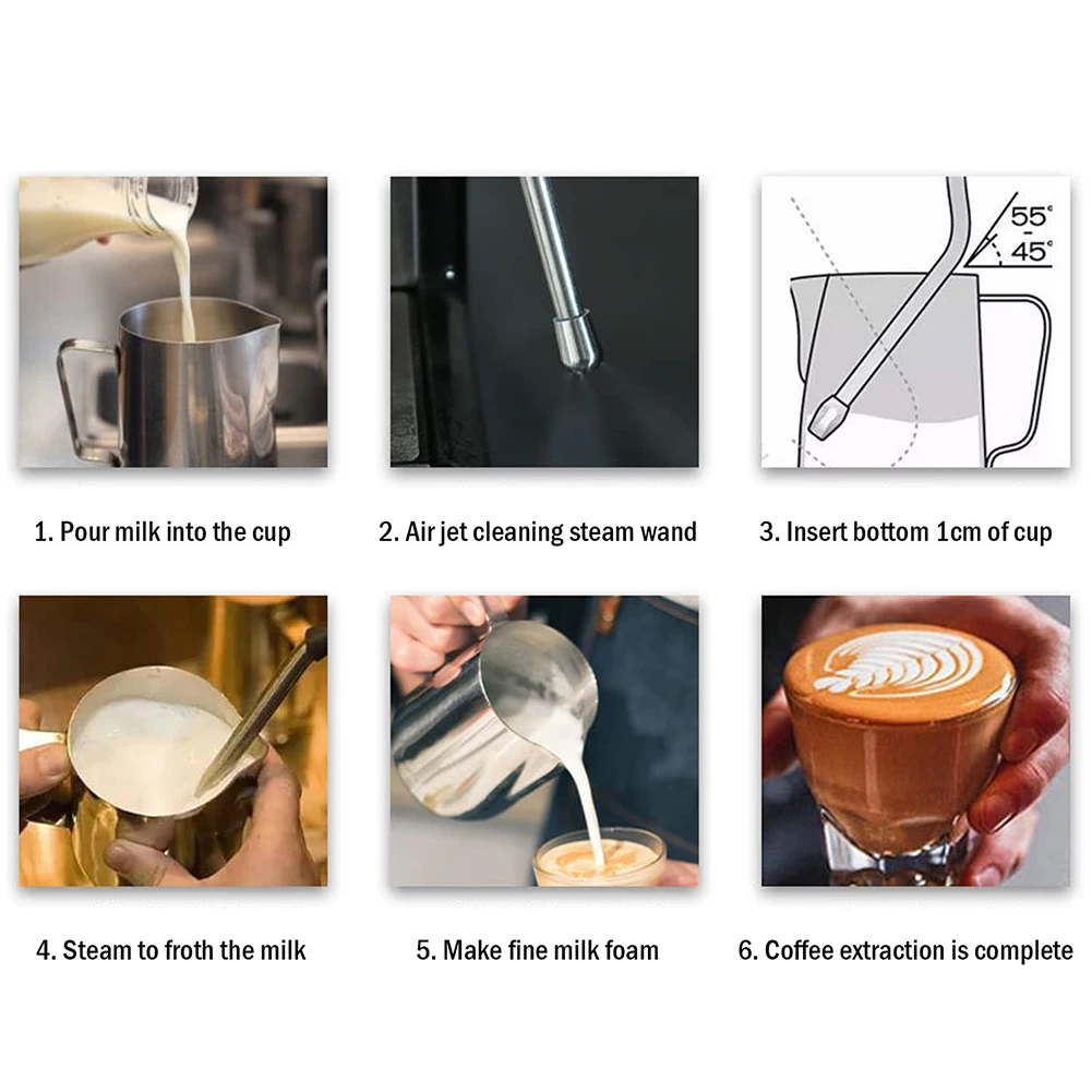 

1PC Nozzle Stainless Steel Coffee Machine Steam Nozzle Coffee Maker Foam Spout For Espresso Makers Coffee Tea Dining