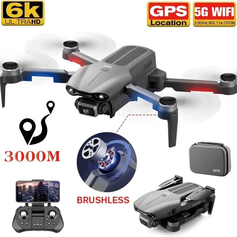 

2022 Professional F9 Drone 6K Dual HD Camera 5G GPS positioning Aerial Photography Brushless Motor Foldable Quadcopter RC Drone