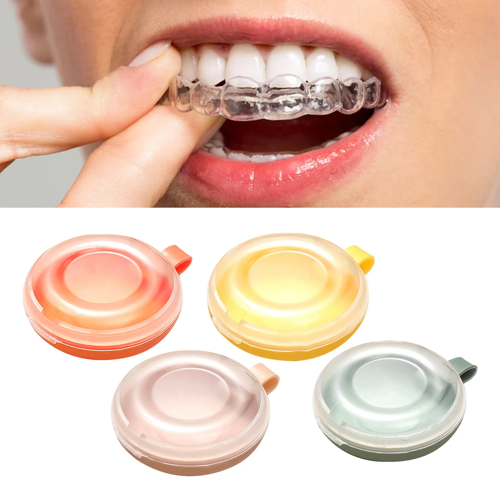 

Portable Dentures Braces Storage Box ABS Dust Prevention Orthodontic Retainer Storage Container Case Outdoor Travel