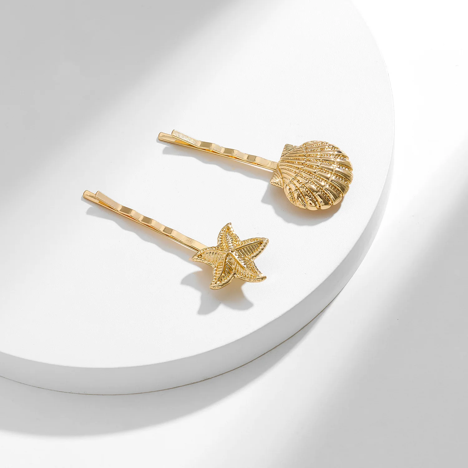 

New Summer Gold Metal Barrettes Alloy Starfish Shell Hair Clips For Women Gils Hairpins Fashion Jewelry Accessoires