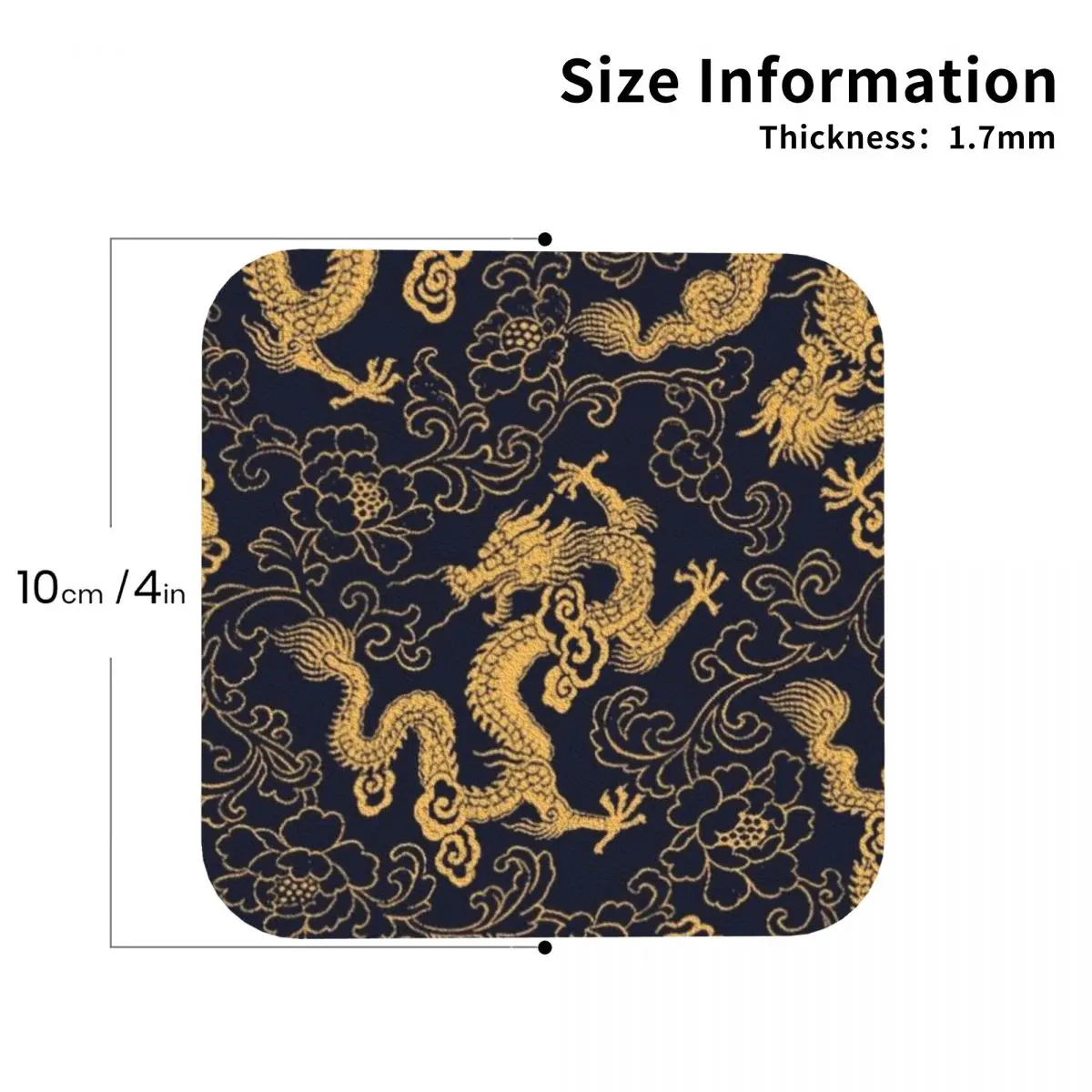 Китайские традиционные подставки с золотым драконом кухонные салфетки