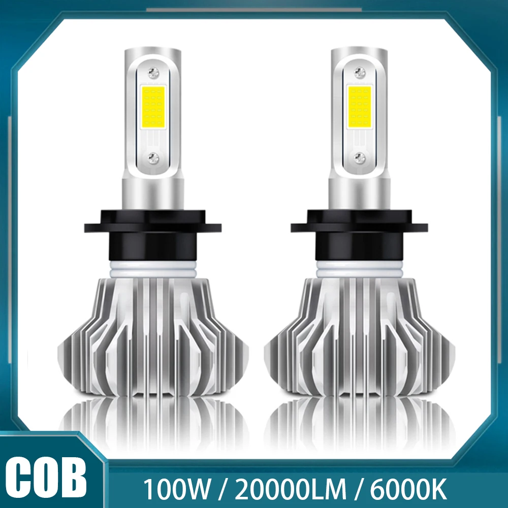 

H7 H4 H11 LED Headlight 80W High Power Canbus H1 H8 HB4 HB3 9005 9006 Turbo Lamp 6000K White COB Chip Car Light 16000LM