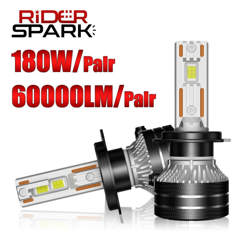 

Светодиодсветодиодный лампы для автомобильных фар H7, H1, H4, H8, H11, светодиодсветодиодный Противотуманные фары HIR2 9012, 9006, 9005, HB3, HB4, 6000K, автомобил...
