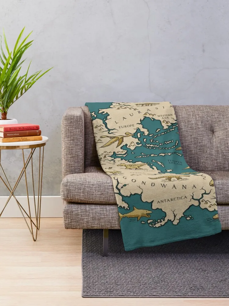 Карта суперконтинента Pangaea Плед Одеяла и дизайнеры Роскошные утолщенные