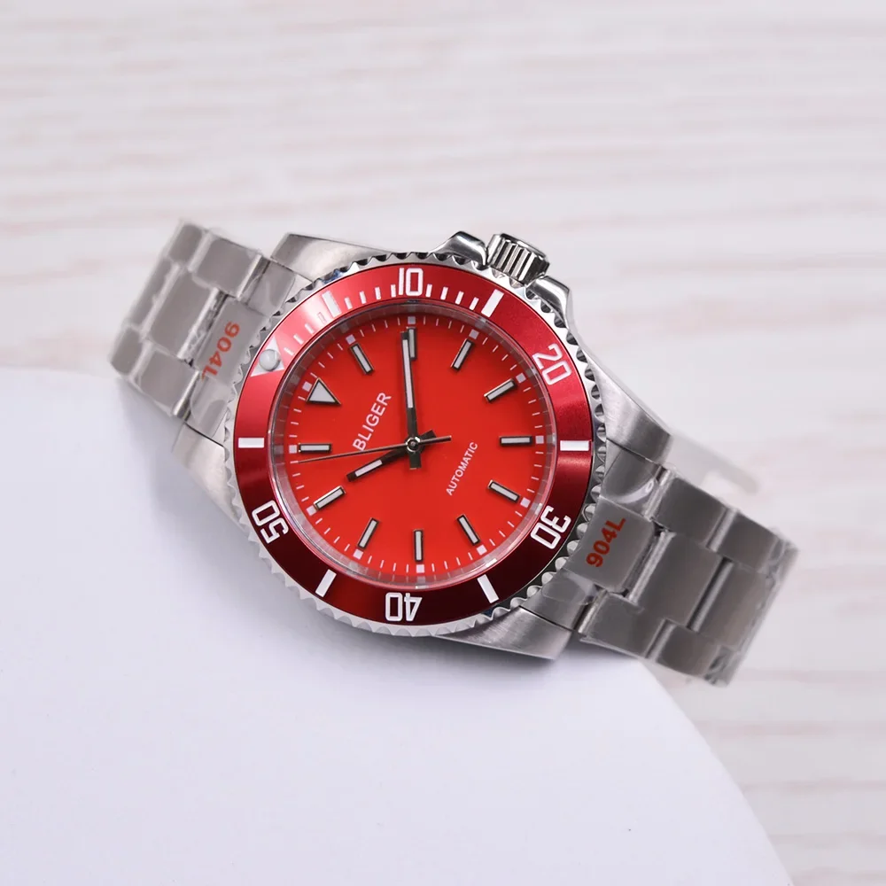 40 мм BLIGER Mingzhu 2813/NH35A мужские автоматические часы Mechanica с индивидуальным логотипом