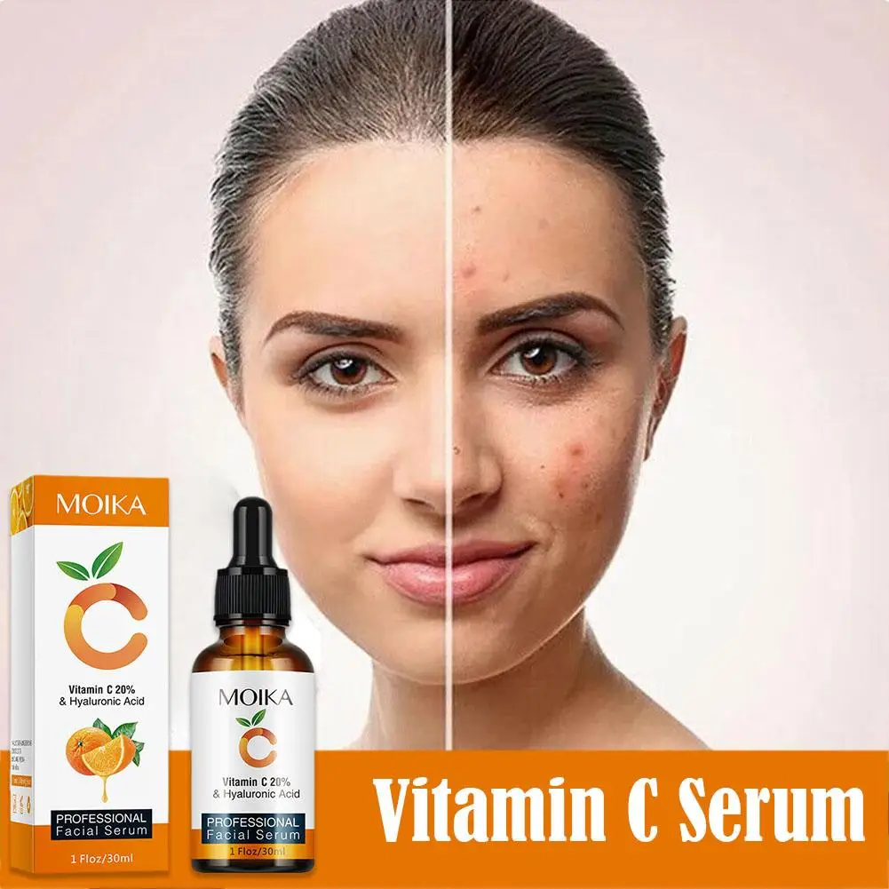 

30ml Skin Care Vitamin C Facial Serum Brighten Skin Acid Essence Moisturizing Whitening Face Hyaluronic Skin Lighten Care S G1P1