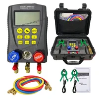 hvac refrigeration digital manifold gauge meter with clamp temperature tester kit for car air condition