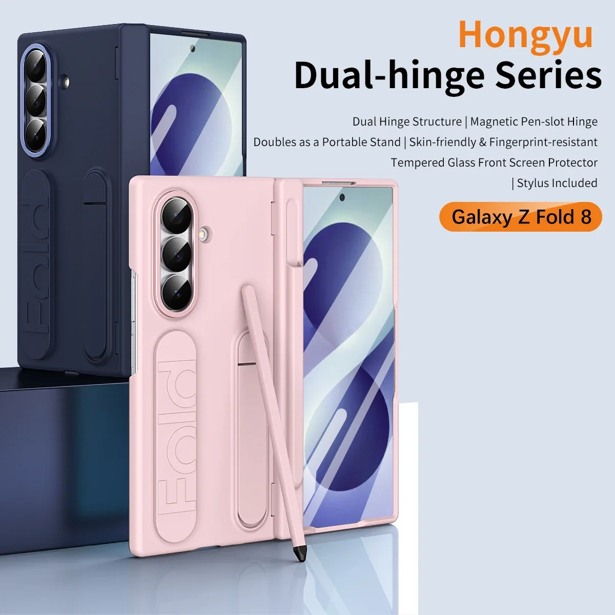 Фото Чехол-держатель для Samsung Galaxy Z Fold 8 Ultra/7 с отсеком для стилуса и защитной пленкой для экрана S Pen №1