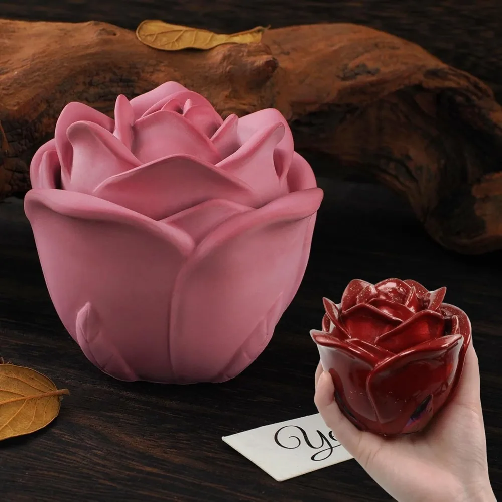 Роза банка для свечей бетонные силиконовые формы с крышкой сделай сам цветок
