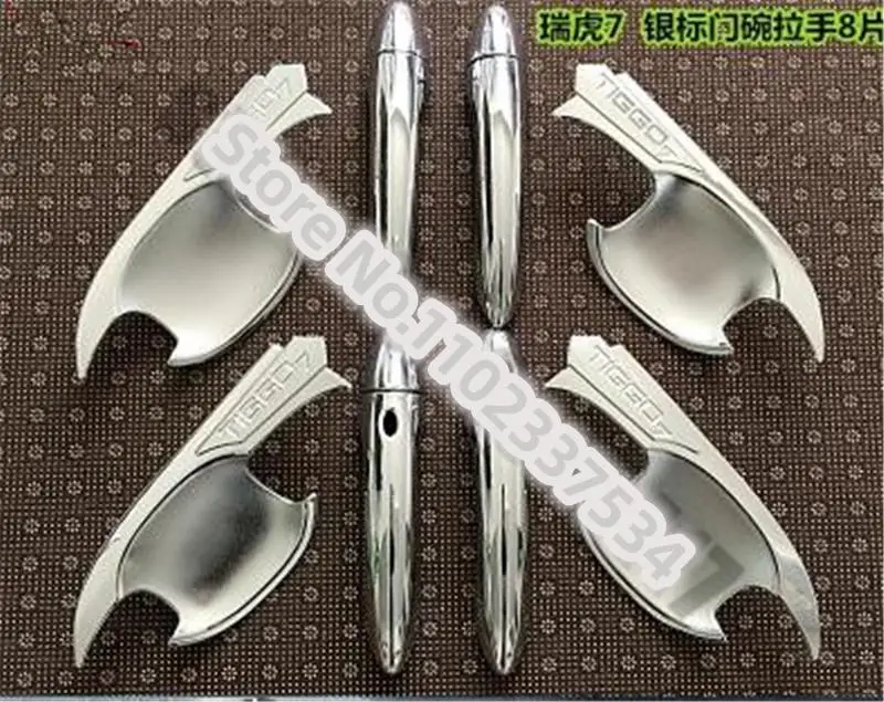 

ABS Chrome Door Handle Bowl Door handle Protective covering Cover Trim Car styling for Chery Tiggo 7 2016-2019