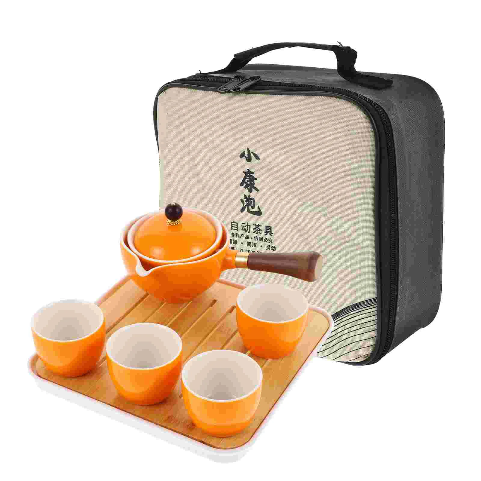 

1 Set Tea Pot Side Handle Teapot Kung Fu Tea Pot Rotatory Teapot Ceramic Tea Pot for Tea House Home Hotel Office