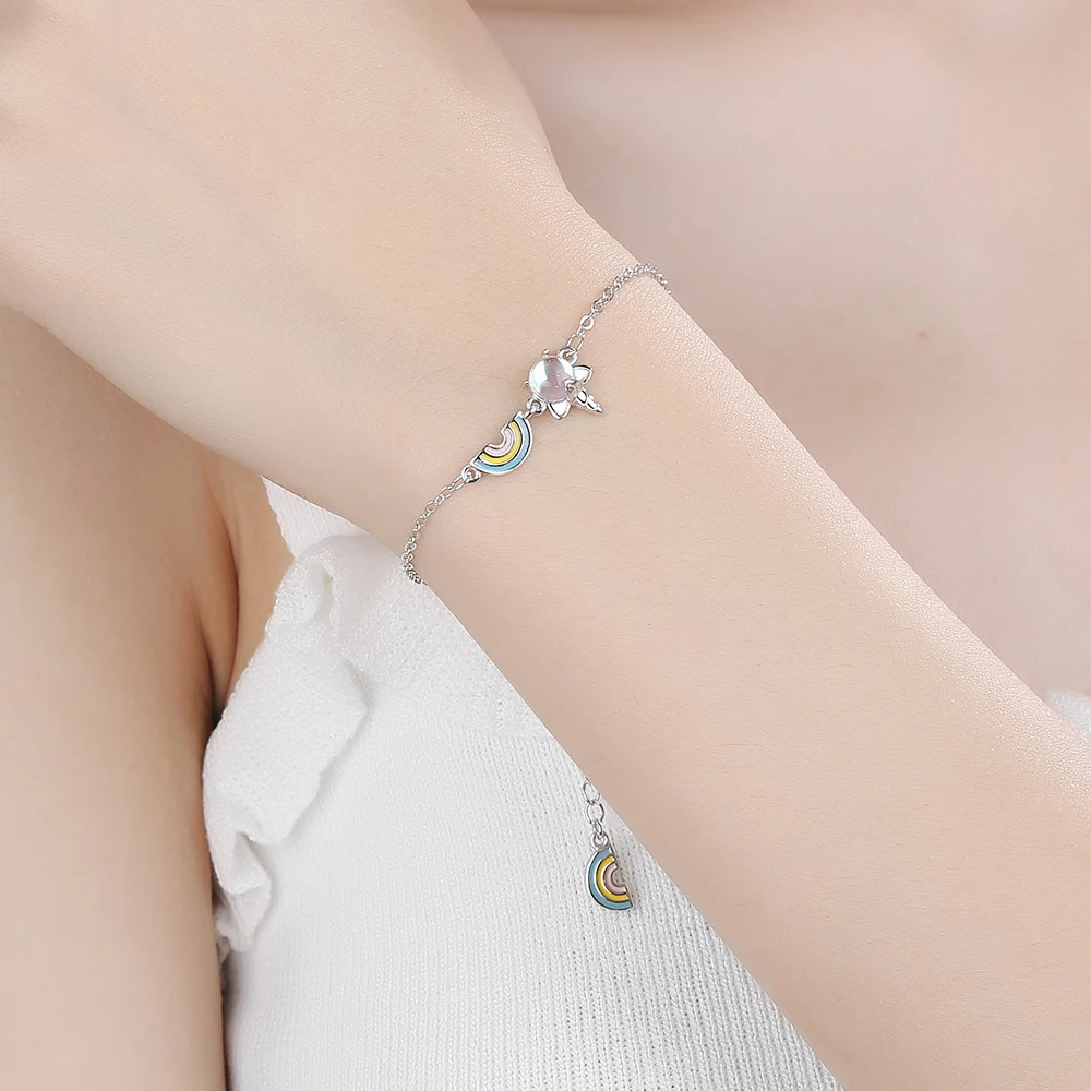 Браслеты и браслет из стерлингового серебра 925 пробы с опалом радужным