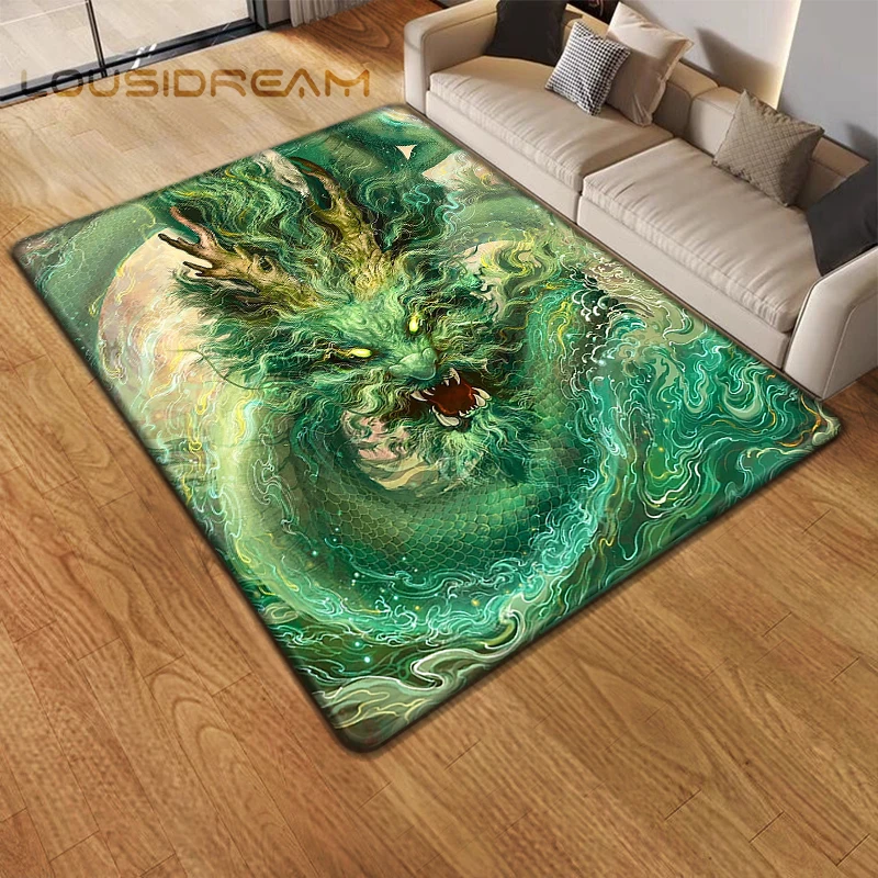 Противоскользящий коврик из мультфильма китайского дракона украшение для пола