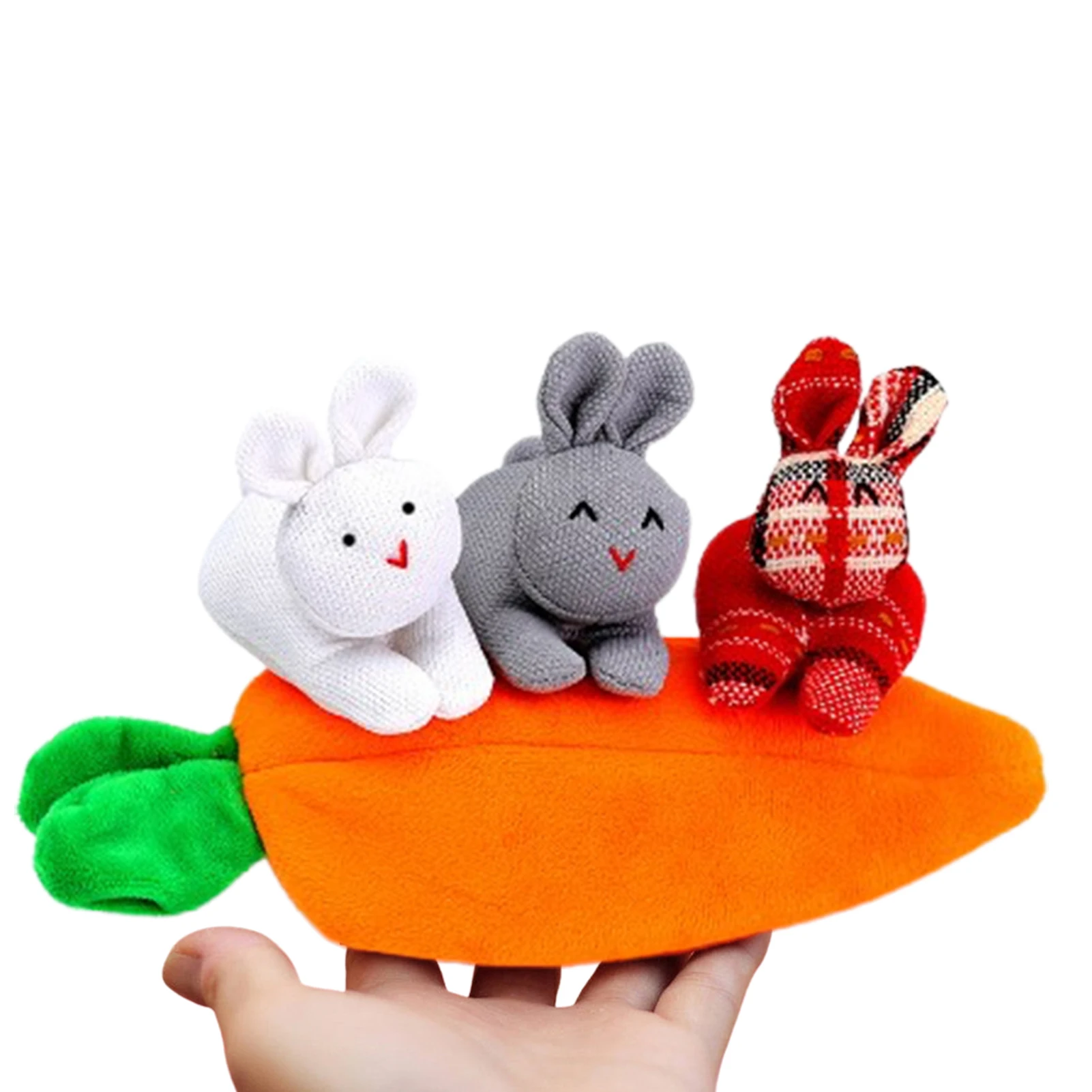 

Мини-кукла-кролик, игрушка, пасхальные украшения, Плюшевые 3 кролика в кошельке, мягкие мини-кролики, куклы с милым мешком для моркови для дет...