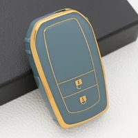 tpu soft car key case key cover shell for toyota rav4 camry corolla prado crown highlander smart 2 3 buttons key fob accessories
